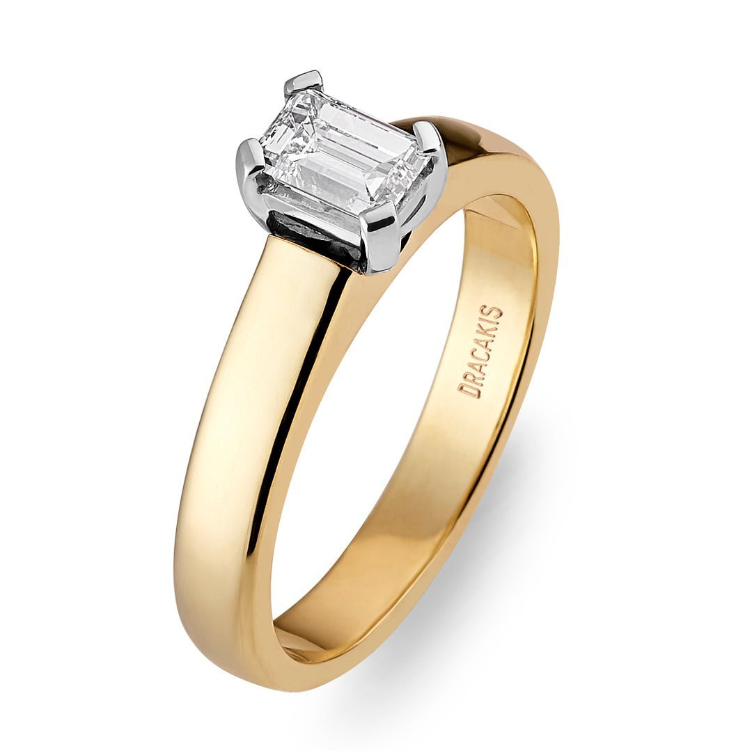 Emerald Cut Diamond Engagement Ring - Dracakis Jewellers