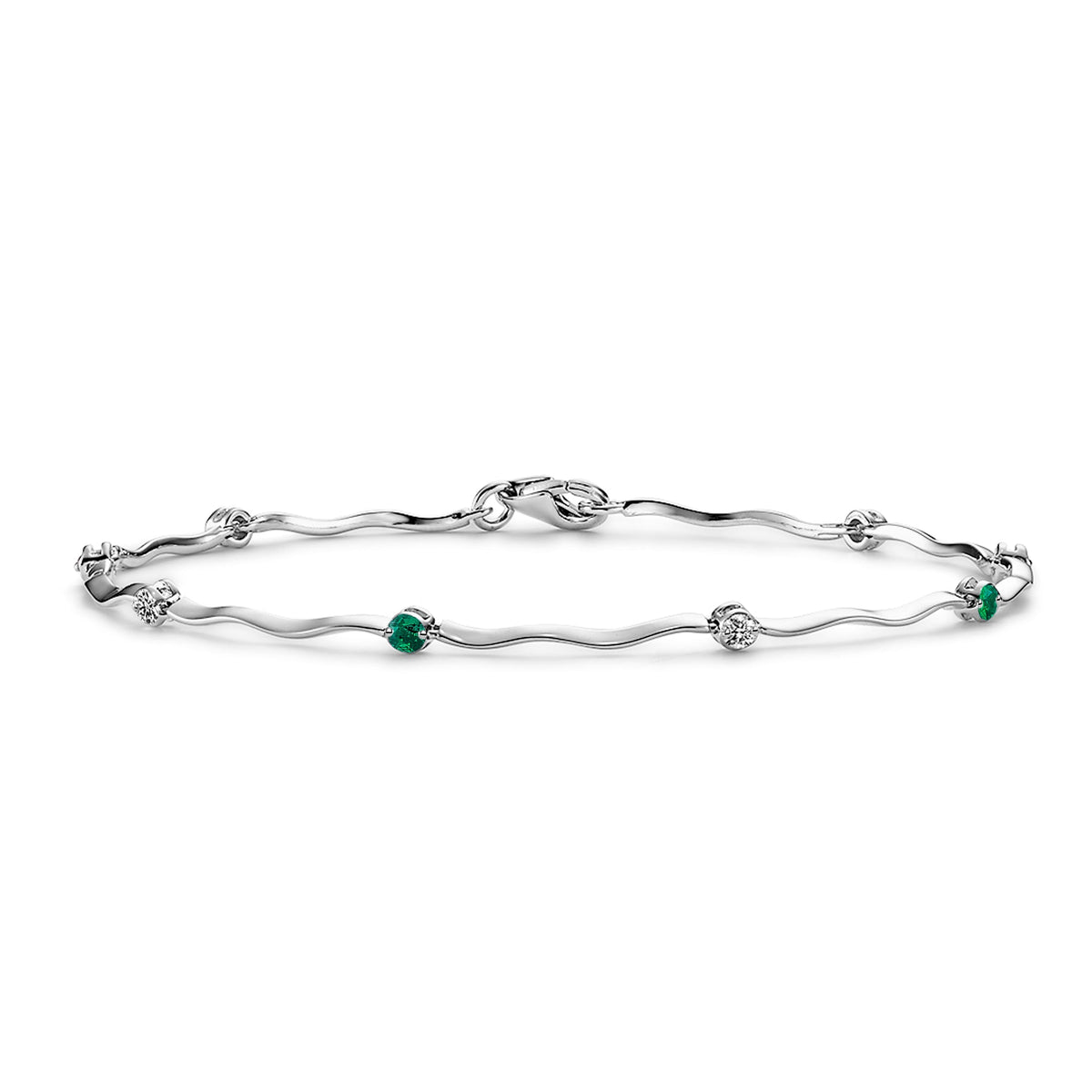 Emerald & Diamond Tennis Bracelet - Dracakis Jewellers