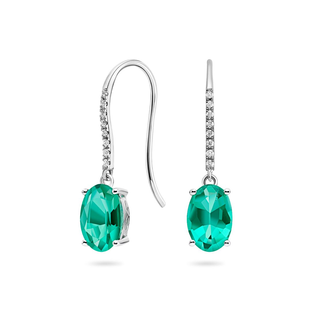 Emerald & Diamond Earrings - Dracakis Jewellers