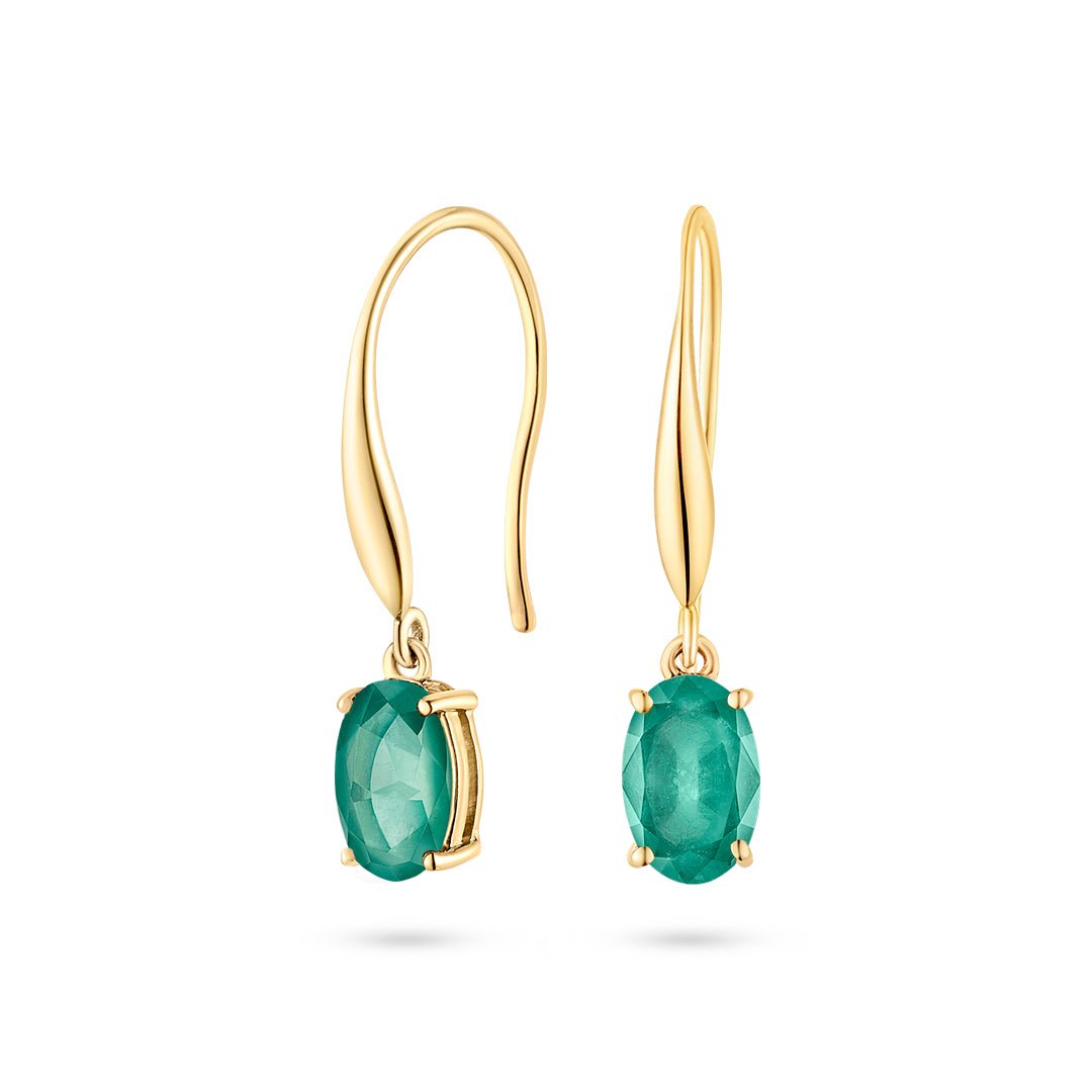 Emerald Drop Earrings - Dracakis Jewellers