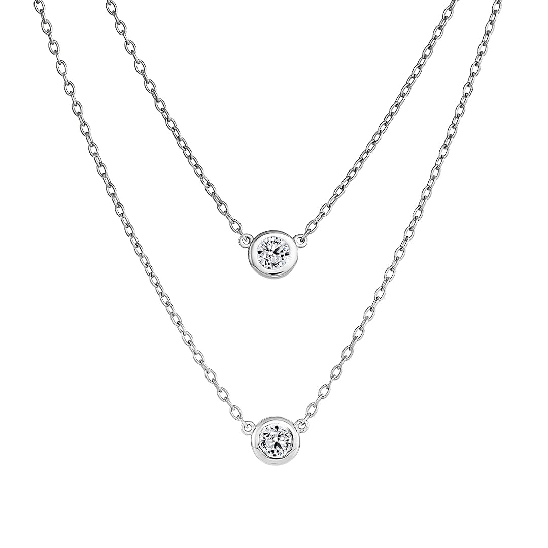 Bezel Set Diamond Pendant (0.20ct) - Dracakis Jewellers