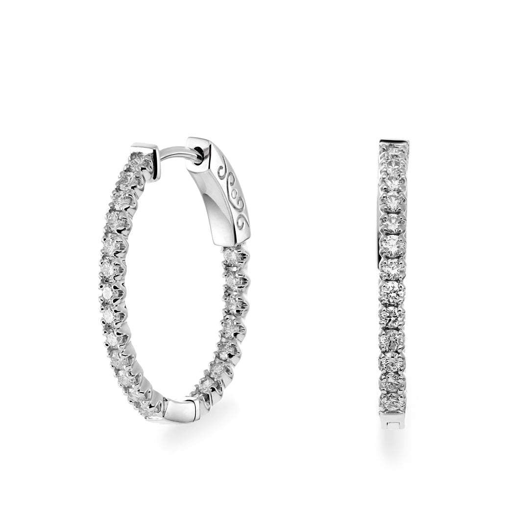 Diamond Hoop Earrings - Dracakis Jewellers