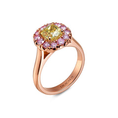 Yellow & Pink Diamond Engagement Ring - Dracakis Jewellers