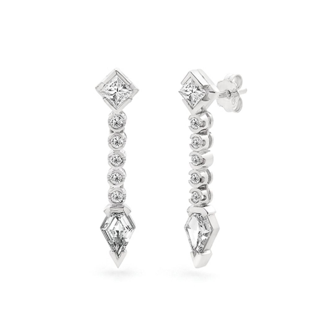 Fancy Shaped Diamond Earrings - Dracakis Jewellers