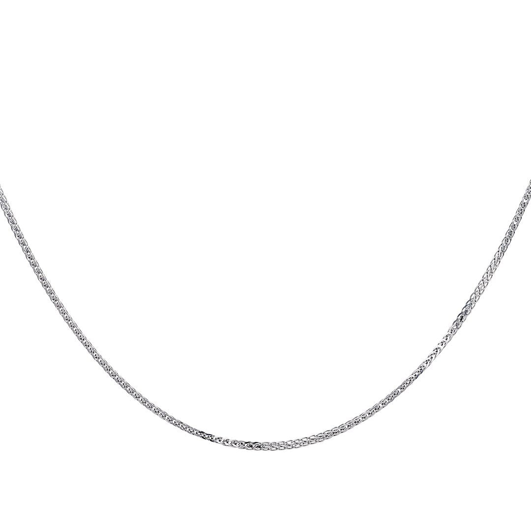 Fine Foxtail Link Chain 18k White Gold - Dracakis Jewellers