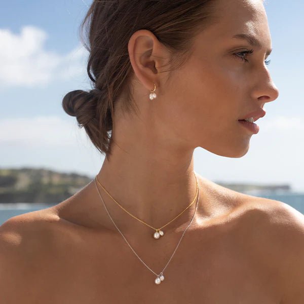 Freshwater Pear 'Island' Necklace - Dracakis Jewellers
