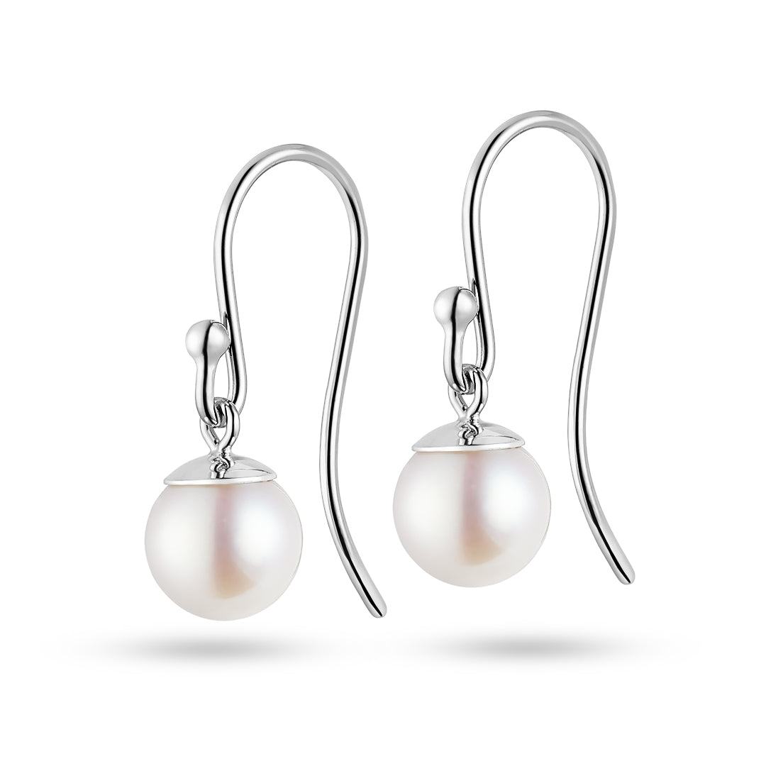 Freshwater Cultured Pearl & Silver Earrings - Dracakis Jewellers