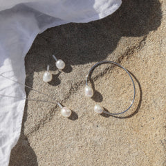 Freshwater Pearl 'Seasalt' Earrings - Dracakis Jewellers