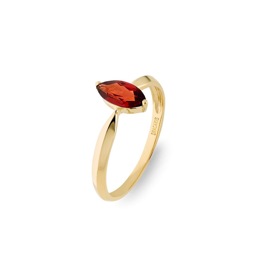 Garnet Solitaire Dress Ring - Dracakis Jewellers