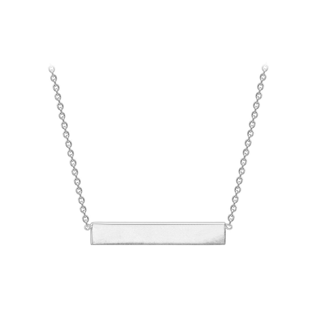 9ct White Gold 'M' Initial Adjustable Letter Necklace 38/43cm