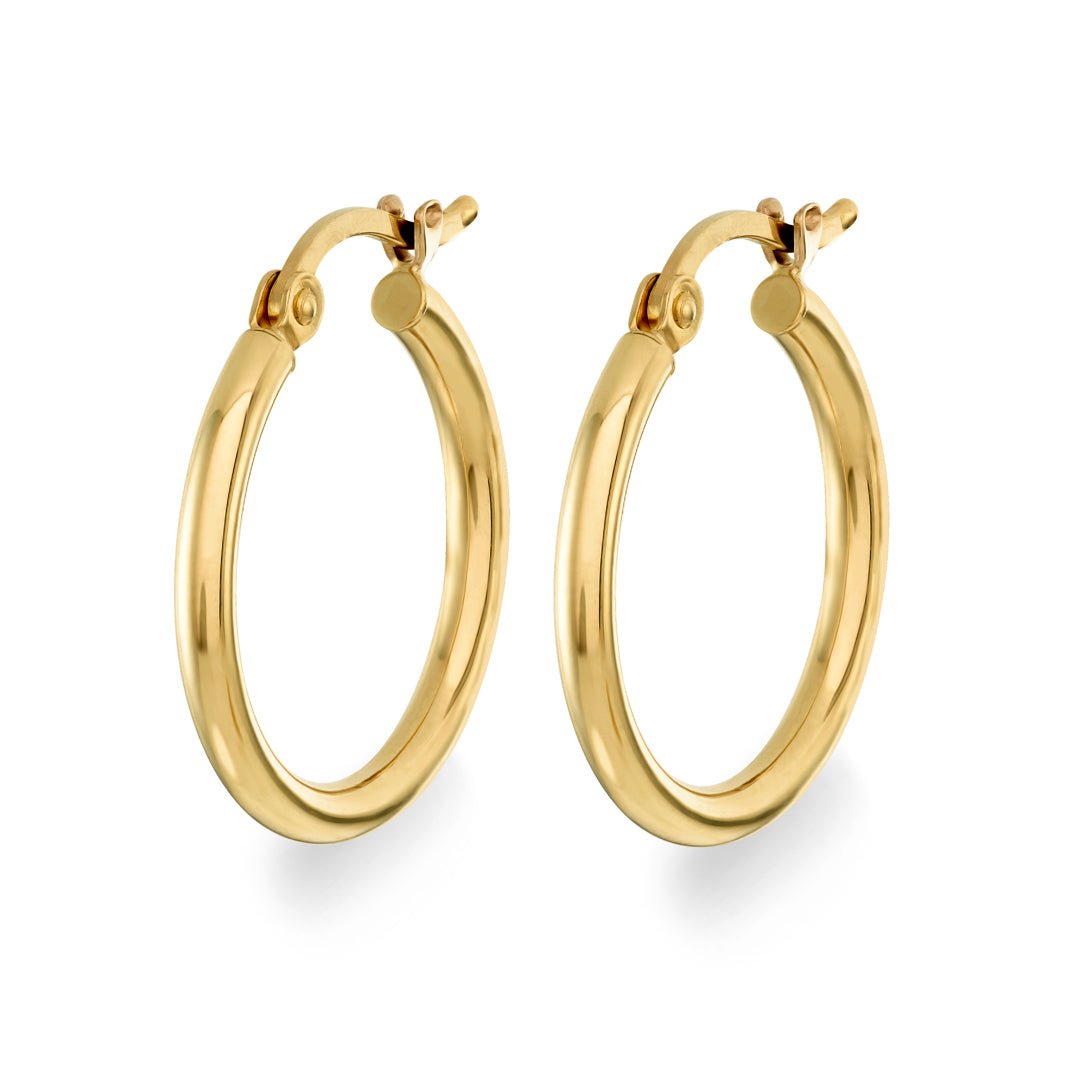 Gold Classic Hoop Earrings - Dracakis Jewellers