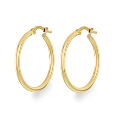 Gold Classic Hoop Earrings - Dracakis Jewellers