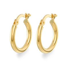 Gold Classic Hoop Earrings - Dracakis Jewellers