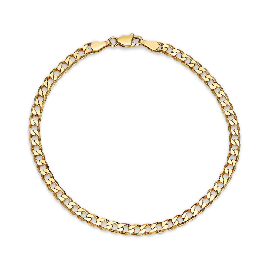 Gold Closed Curb Link Bracelet - Dracakis Jewellers