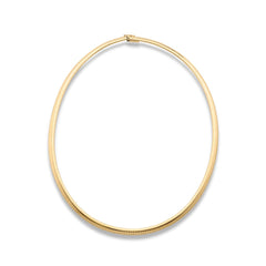 Gold Half Round Omega Necklace - Dracakis Jewellers