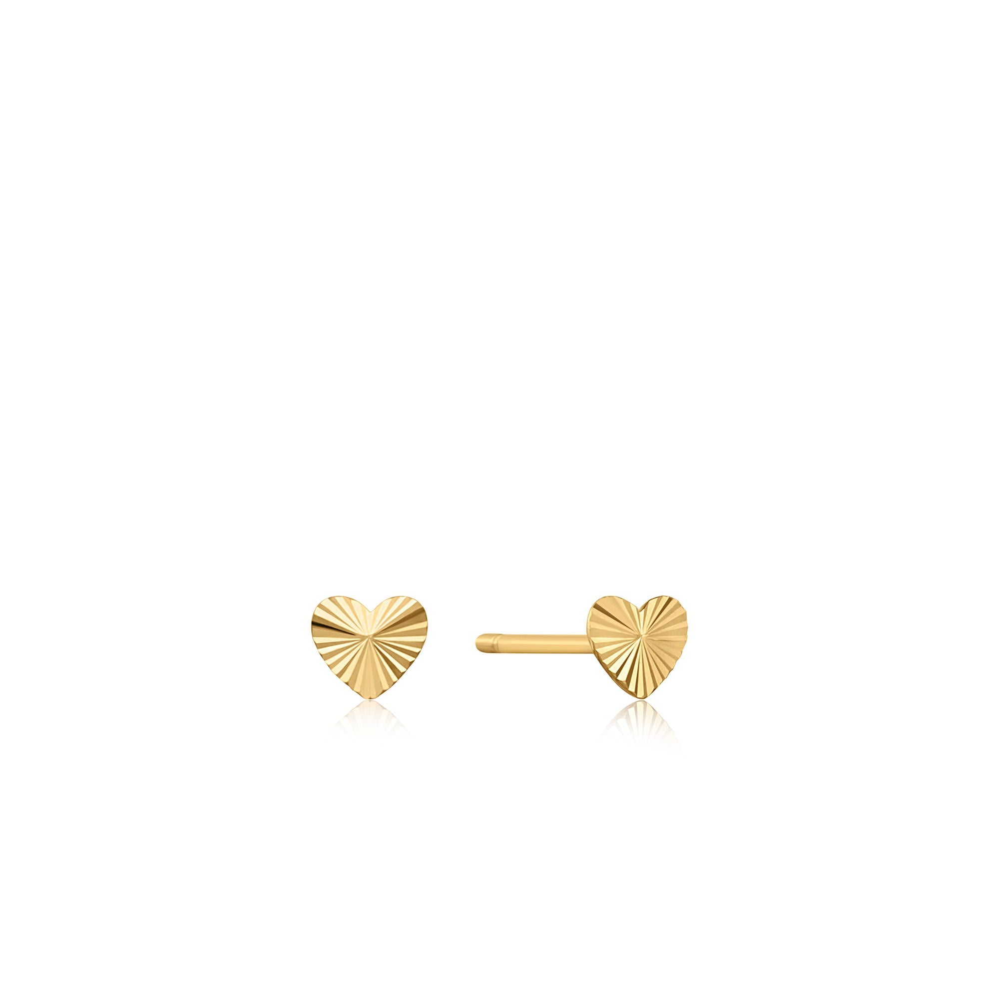 Gold Heart Stud Earrings - Dracakis Jewellers