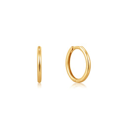 Gold Huggie Hoop Earrings - Dracakis Jewellers