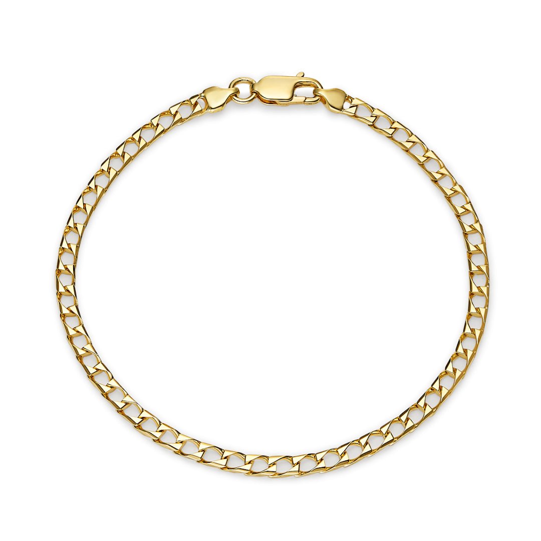 Gold Open Curb Link Bracelet - Dracakis Jewellers