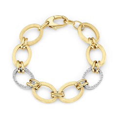 Gold & Pave Diamond Bracelet - Dracakis Jewellers