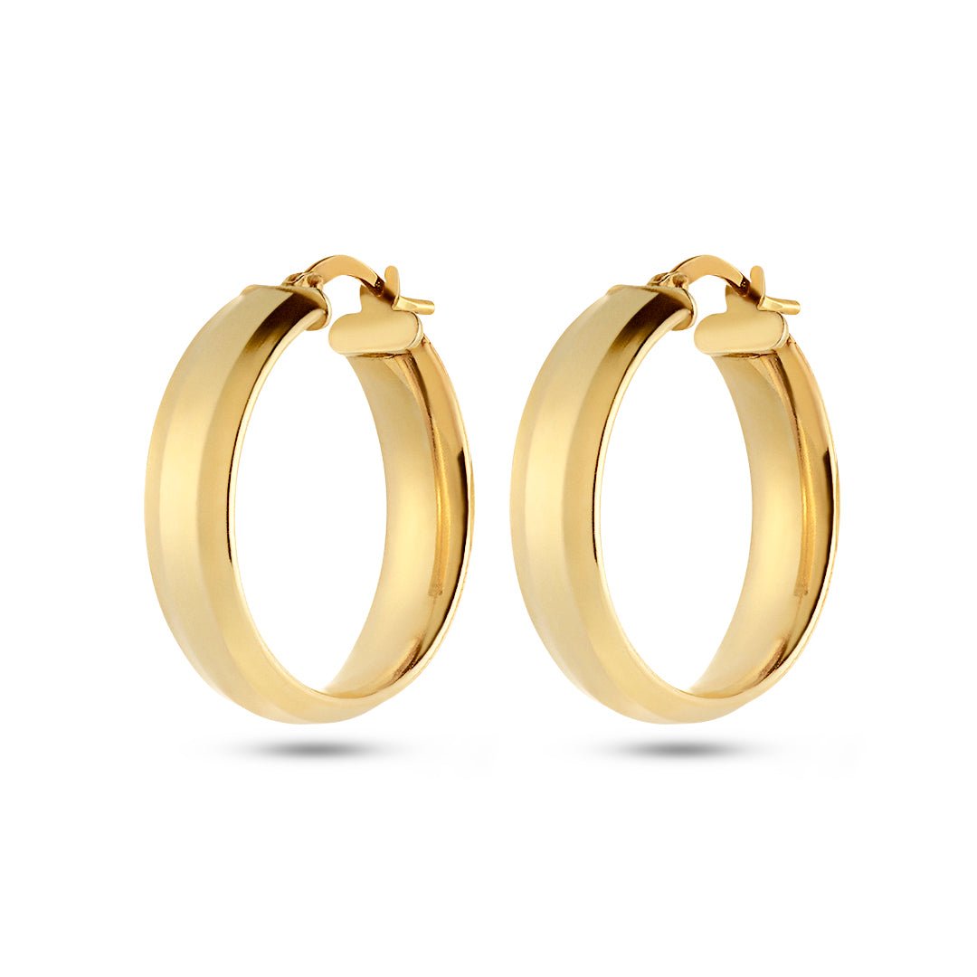 Gold Plated Silver Hoop Earrings - Dracakis Jewellers