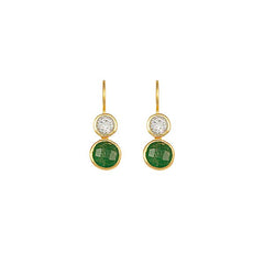 Green Amethyst & Aventurine Earrings - Dracakis Jewellers