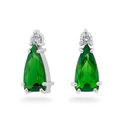 Green Tourmaline & Diamond Earrings - Dracakis Jewellers