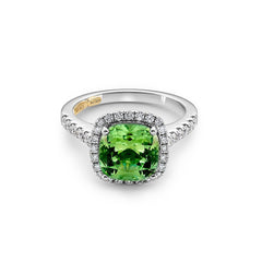 Green Tourmaline & Diamond Ring - Dracakis Jewellers