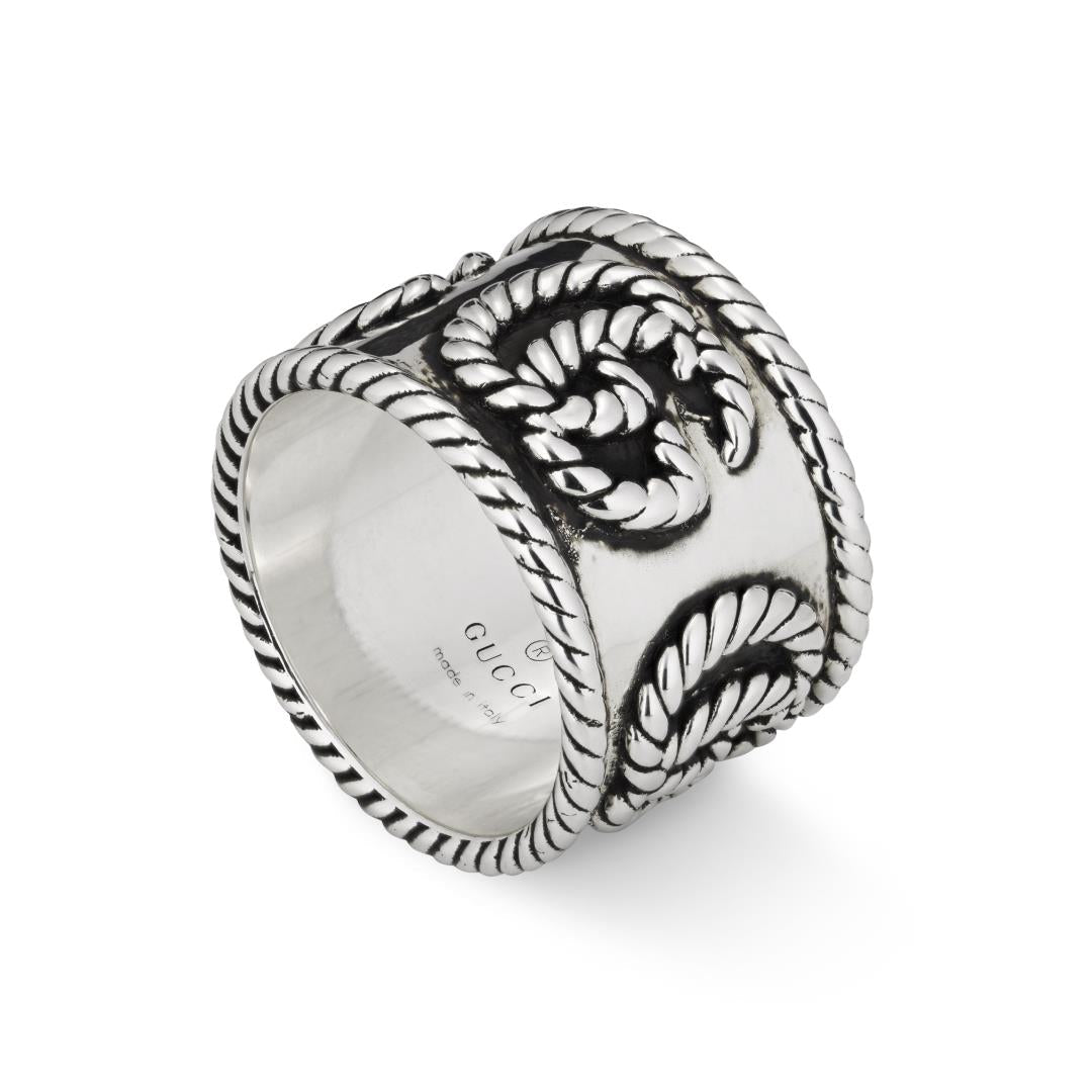 Gucci Double G Band Ring in Silver - Dracakis Jewellers
