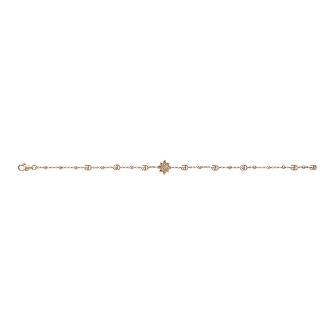 Gucci Flora Bracelet in 18k Pink Gold & Diamonds - Dracakis Jewellers