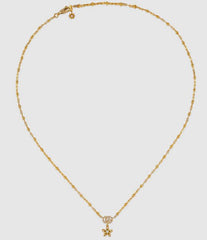Gucci Flora Necklace in Yellow Gold and Diamonds - Dracakis Jewellers