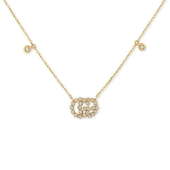 Gucci GG Running 18k Gold Necklace with Diamonds - Dracakis Jewellers