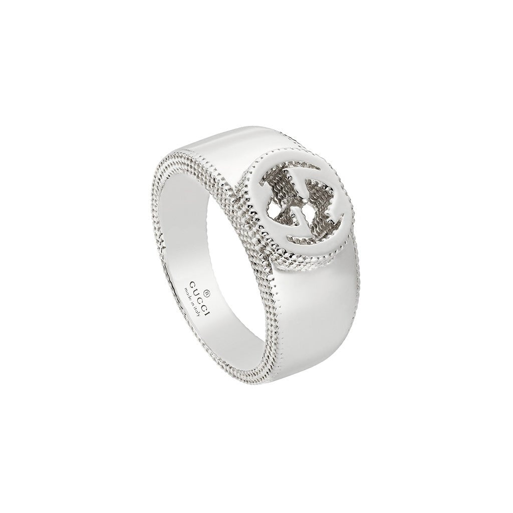 Gucci Interlocking G Silver Ring - Dracakis Jewellers