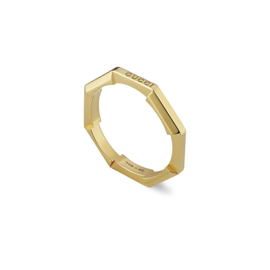 Gucci Link to Love Mirrored Ring in Yellow Gold - Dracakis Jewellers