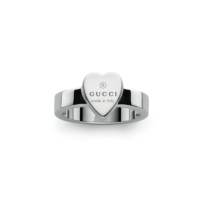 Gucci Trademark Heart Ring in Silver - Dracakis Jewellers