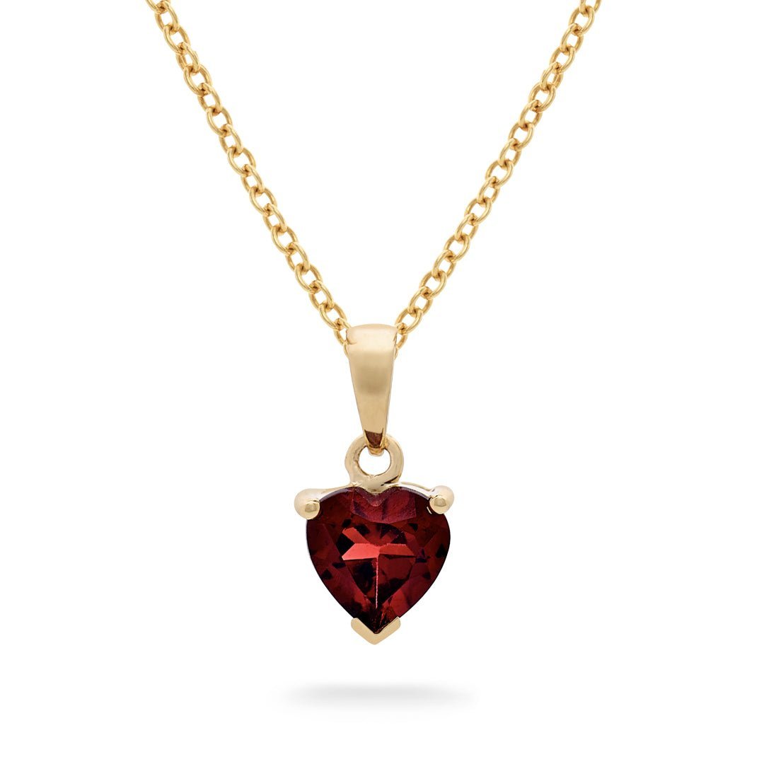 Sterling Silver Heart Shaped Garnet Necklace | Sterling silver heart, Shop  necklaces, Silver heart
