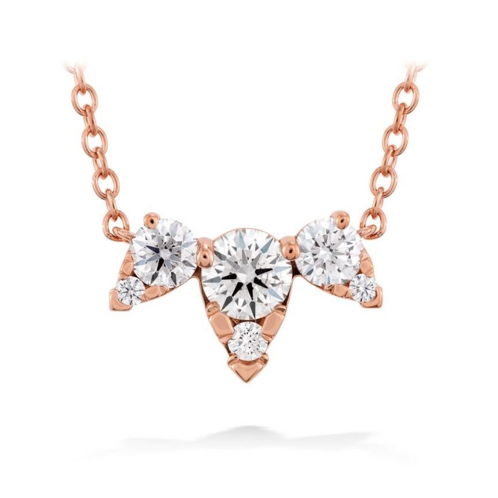 Hearts On Fire Aerial Triple Diamond Necklace - Dracakis Jewellers