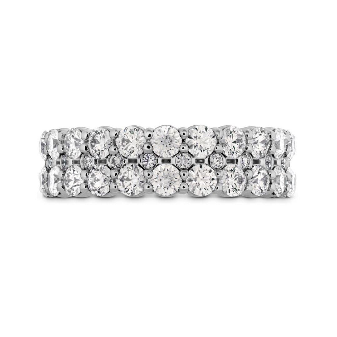 Hearts On Fire Classic Double Row Diamond Dress Ring - Dracakis Jewellers