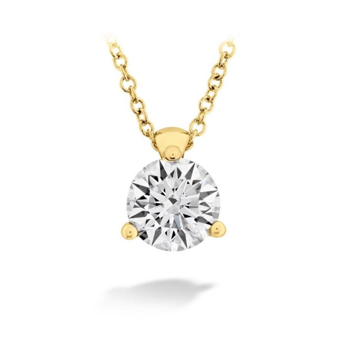 Hearts On Fire Classic Three Prong Diamond Solitaire Pendant (0.33ct) - Dracakis Jewellers