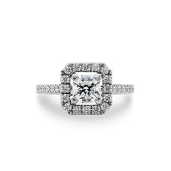 Hearts On Fire Dream Cut Diamond Halo Engagement Ring - Dracakis Jewellers