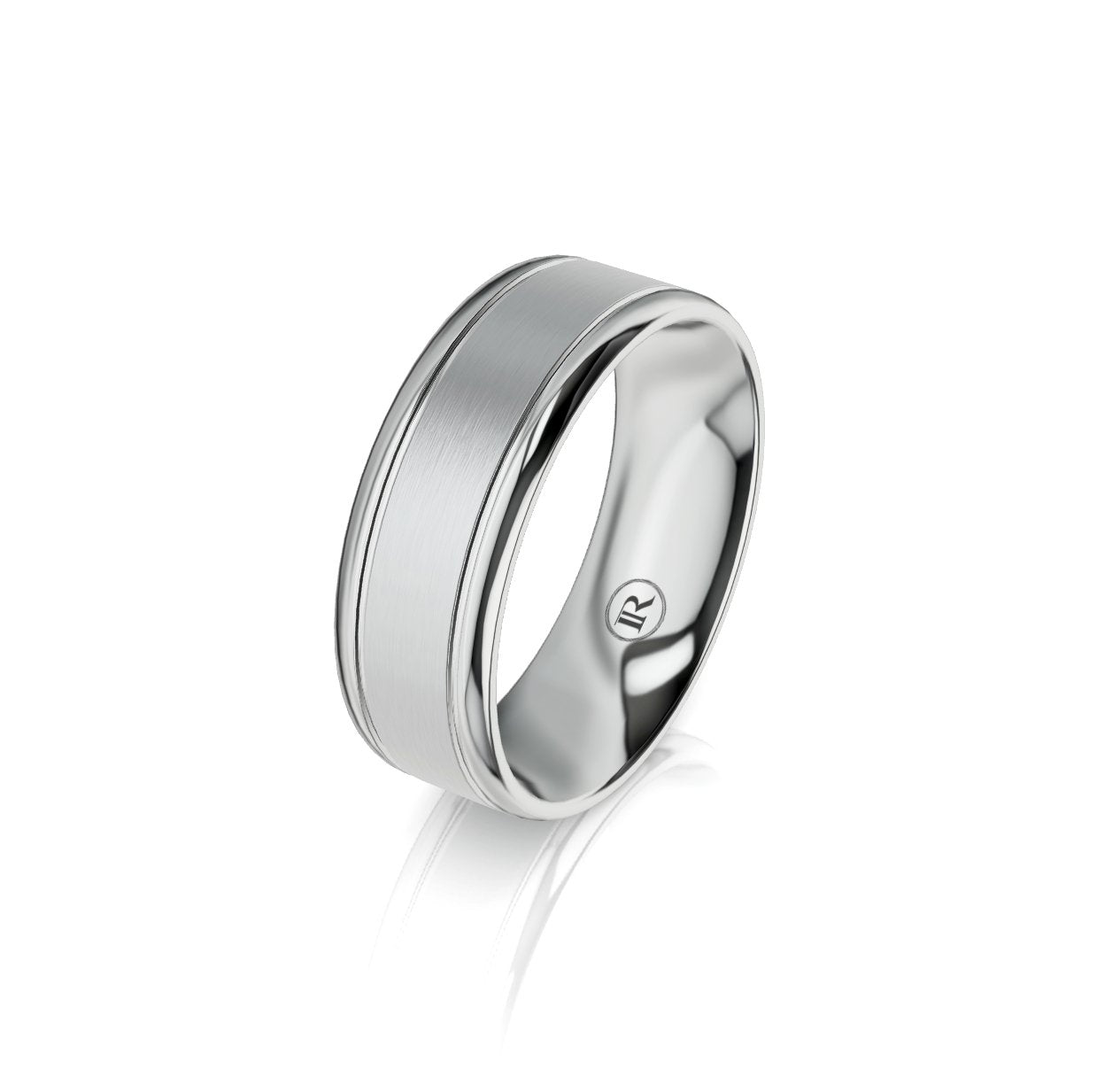 Infinity 18ct White Gold Mens Wedding Ring - Dracakis Jewellers