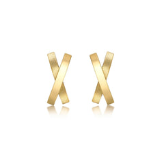 Kiss 'X' Shaped Stud Earrings - Dracakis Jewellers