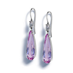 Kunzite & Diamond Earrings - Dracakis Jewellers