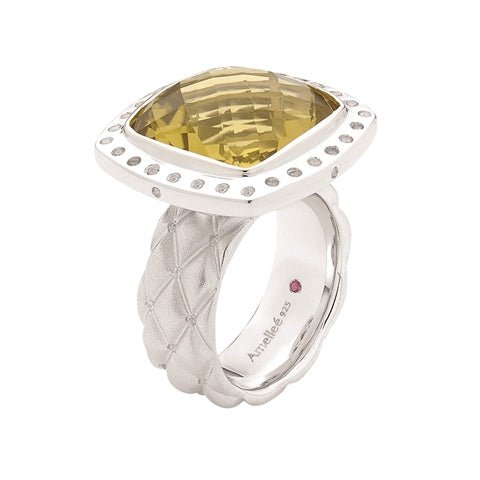 Lemon Quartz Cocktail Ring - Dracakis Jewellers