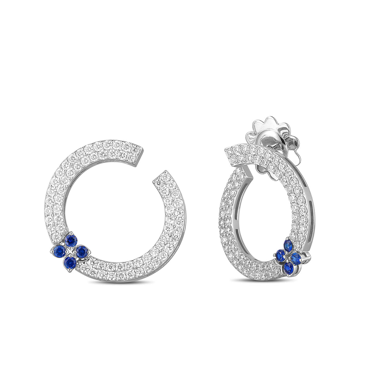 Love In Verona Diamond & Sapphire Earrings - Dracakis Jewellers
