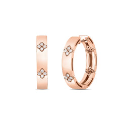 Love In Verona Rose Gold Large Hoop Earrings - Dracakis Jewellers