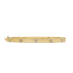 Love In Verona Satin Finish Bangle with Diamonds - Dracakis Jewellers