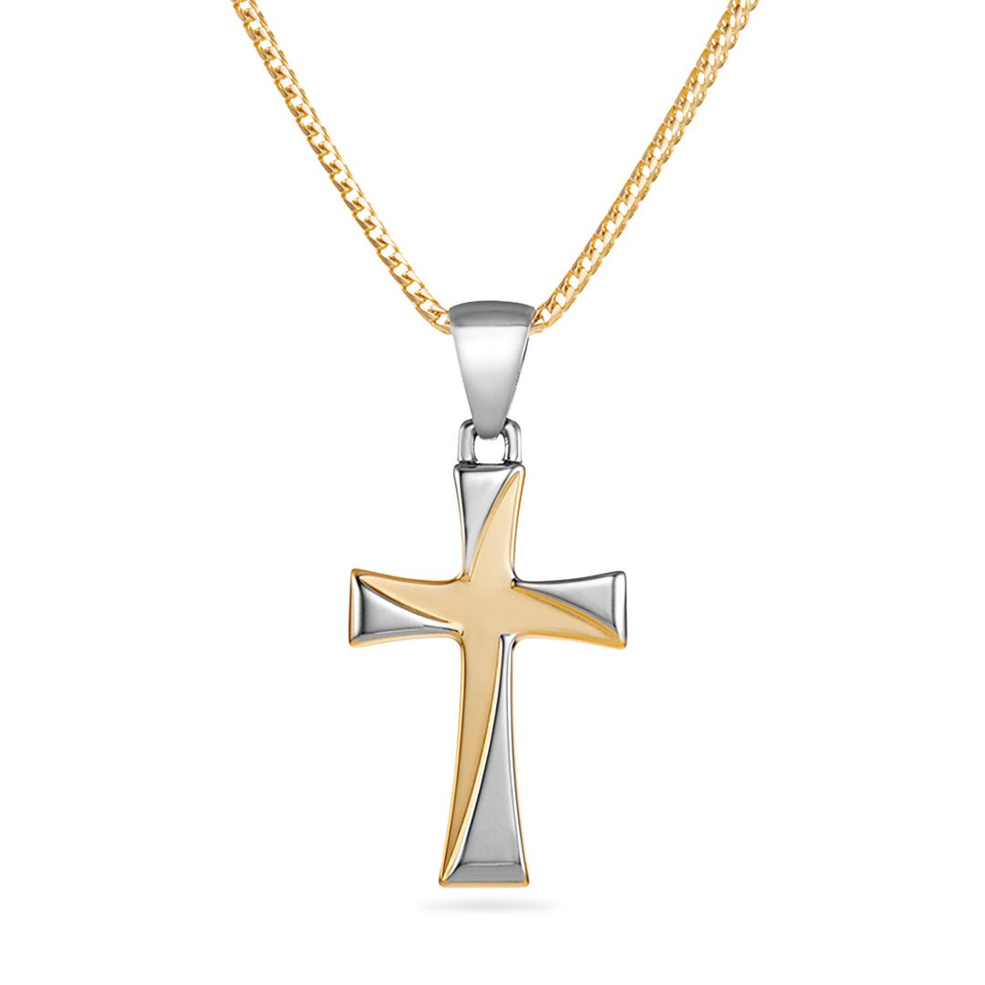 Mens Gold Cross Pendant - Dracakis Jewellers