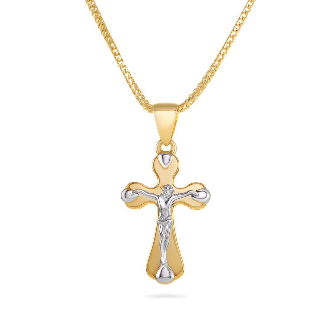 Mens Gold Crucifix Pendant - Dracakis Jewellers