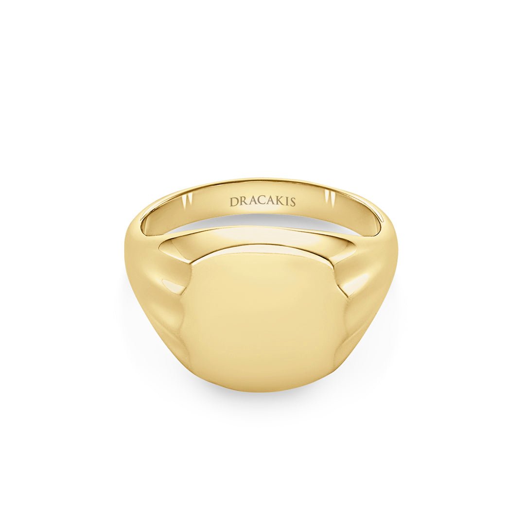 Beveled Onyx Signet Ring - Gold Men's Onyx Jewelry - JAXXON