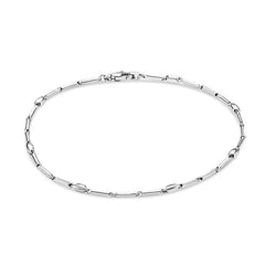 Mens White Gold Bracelet (21cm) - Dracakis Jewellers